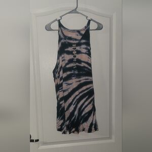 Torrid Lovesick Peach and Navy Tie-Dye Tank Top